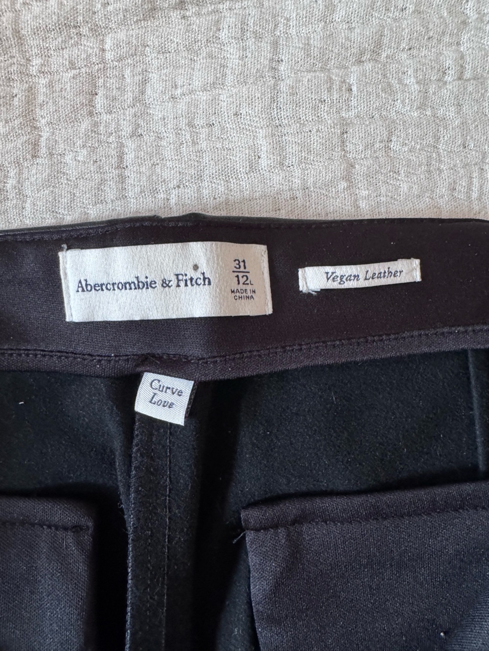 Abercrombie & Fitch Black Vegan Leather Mini Skirt